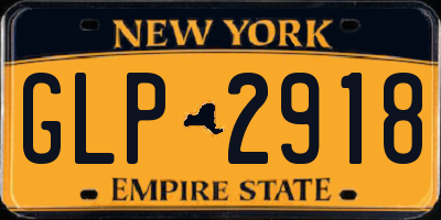 NY license plate GLP2918