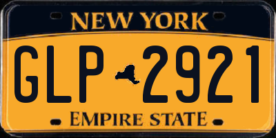 NY license plate GLP2921