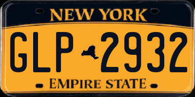 NY license plate GLP2932