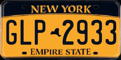 NY license plate GLP2933