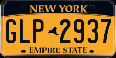 NY license plate GLP2937