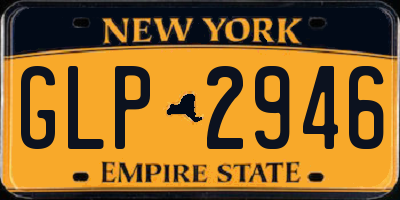 NY license plate GLP2946