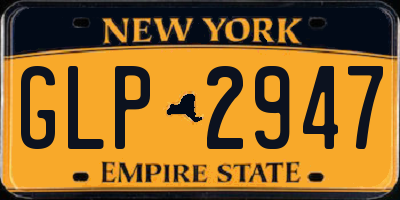 NY license plate GLP2947