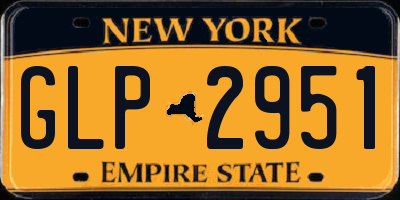 NY license plate GLP2951