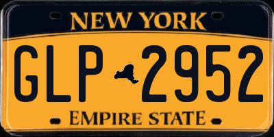NY license plate GLP2952