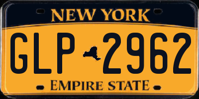 NY license plate GLP2962