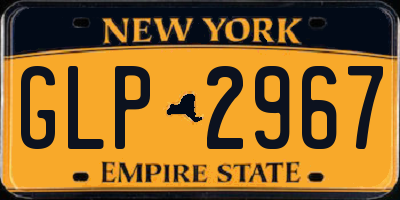 NY license plate GLP2967