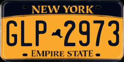 NY license plate GLP2973