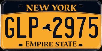 NY license plate GLP2975