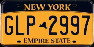 NY license plate GLP2997