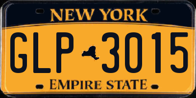NY license plate GLP3015