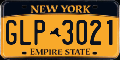NY license plate GLP3021