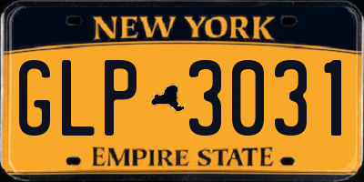 NY license plate GLP3031