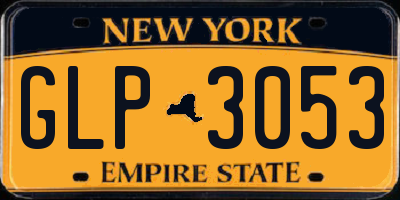 NY license plate GLP3053