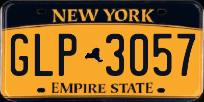 NY license plate GLP3057