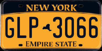 NY license plate GLP3066