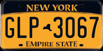 NY license plate GLP3067