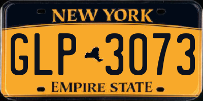 NY license plate GLP3073