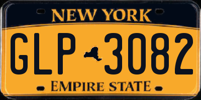 NY license plate GLP3082