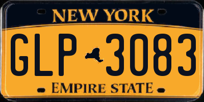 NY license plate GLP3083