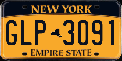NY license plate GLP3091