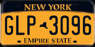 NY license plate GLP3096