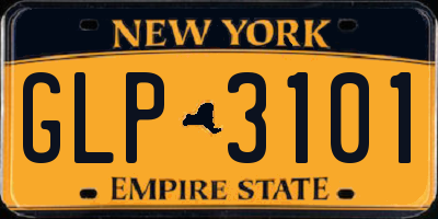 NY license plate GLP3101