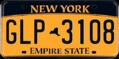 NY license plate GLP3108