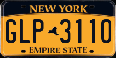 NY license plate GLP3110