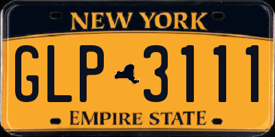 NY license plate GLP3111