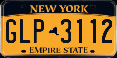 NY license plate GLP3112