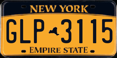 NY license plate GLP3115