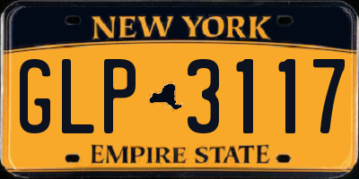 NY license plate GLP3117