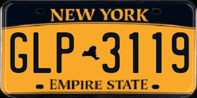 NY license plate GLP3119