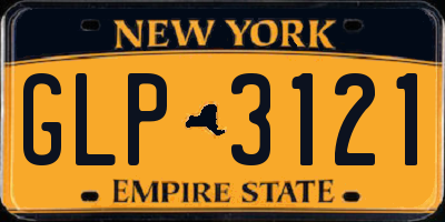 NY license plate GLP3121