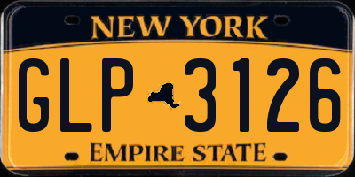 NY license plate GLP3126