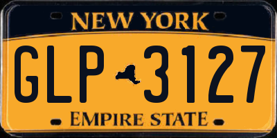 NY license plate GLP3127
