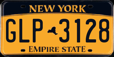 NY license plate GLP3128