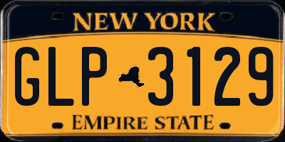 NY license plate GLP3129