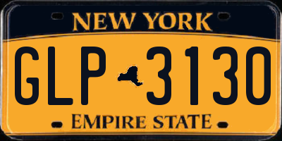 NY license plate GLP3130