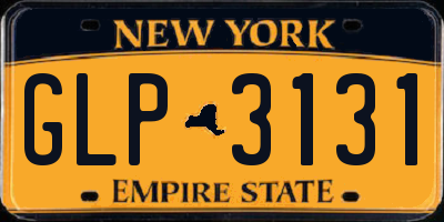 NY license plate GLP3131