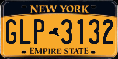 NY license plate GLP3132