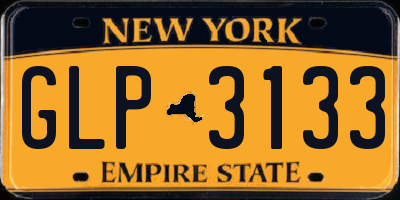 NY license plate GLP3133