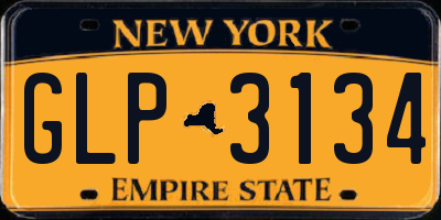 NY license plate GLP3134