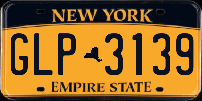 NY license plate GLP3139