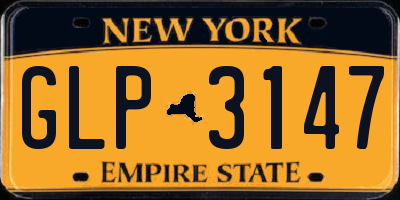 NY license plate GLP3147