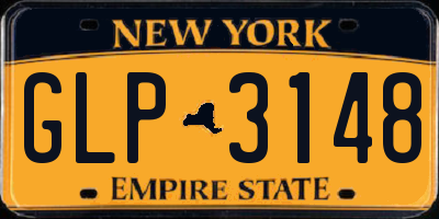 NY license plate GLP3148