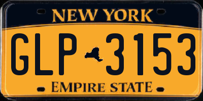 NY license plate GLP3153
