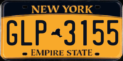 NY license plate GLP3155