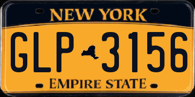 NY license plate GLP3156